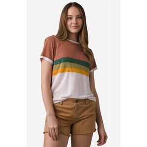 prAna Cozy Up Ringer Tee - Small